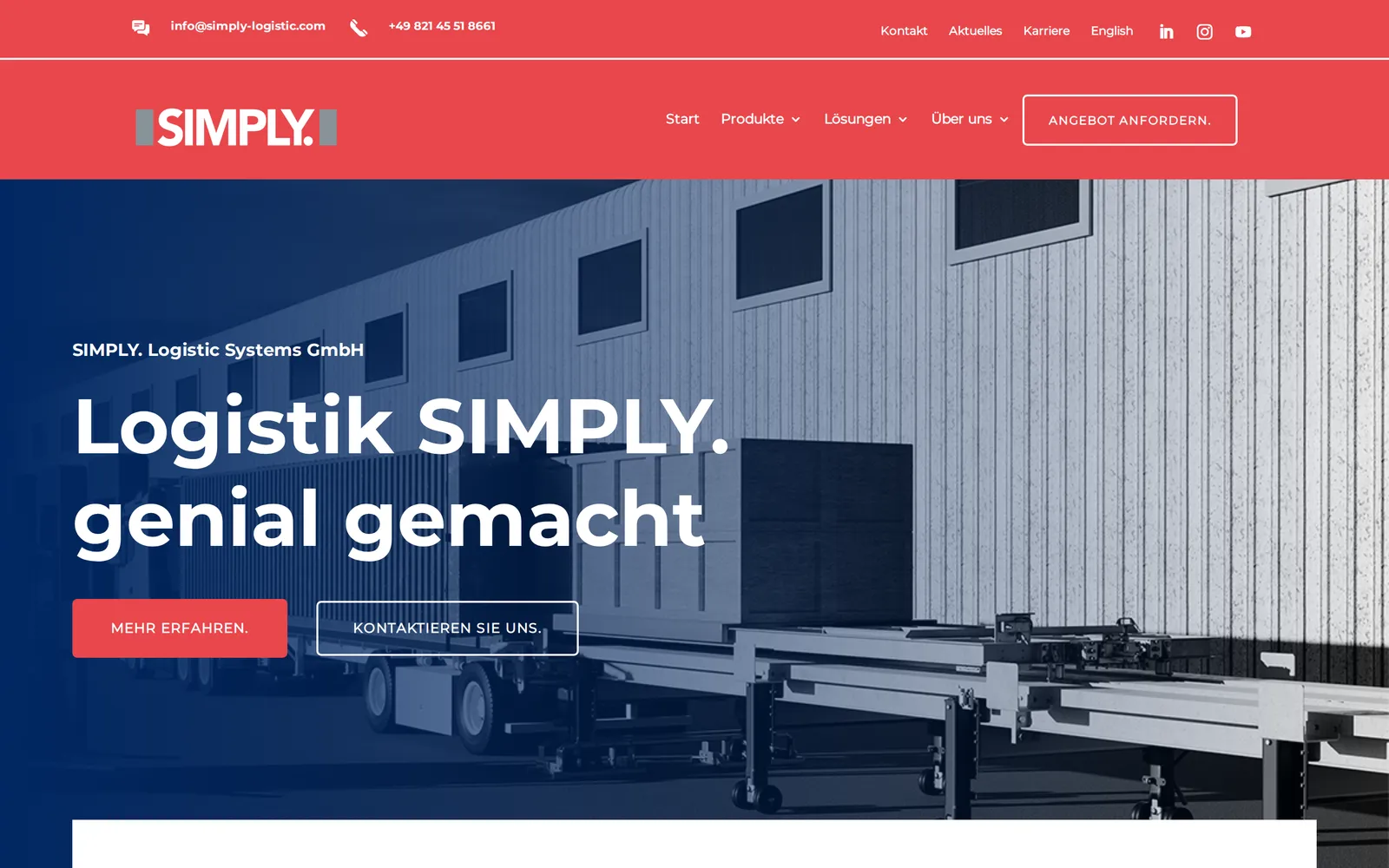 Der obere Teil von simply-logistic.com
