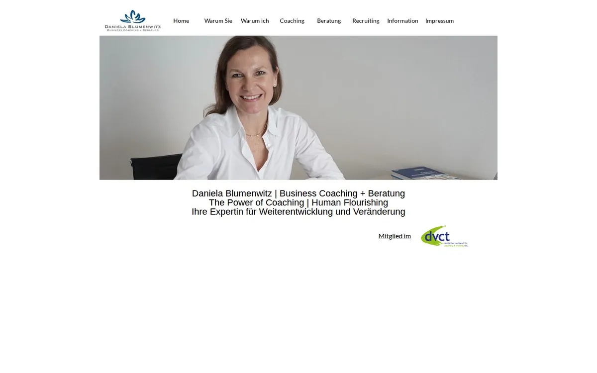 daniela-blumenwitz.de vor dem Umbau